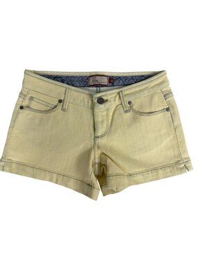Paige Premium Denim Yellow Shorts 25 Beach Retro Hippie Comfort Travel
